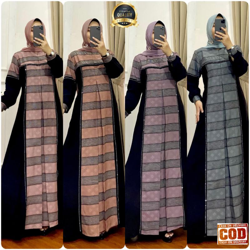 Gamis Aswan Terbaru 2022 Amna Dress Wanita Original Brand Amore by Ruby Terbaru Dres Kondangan Pesta