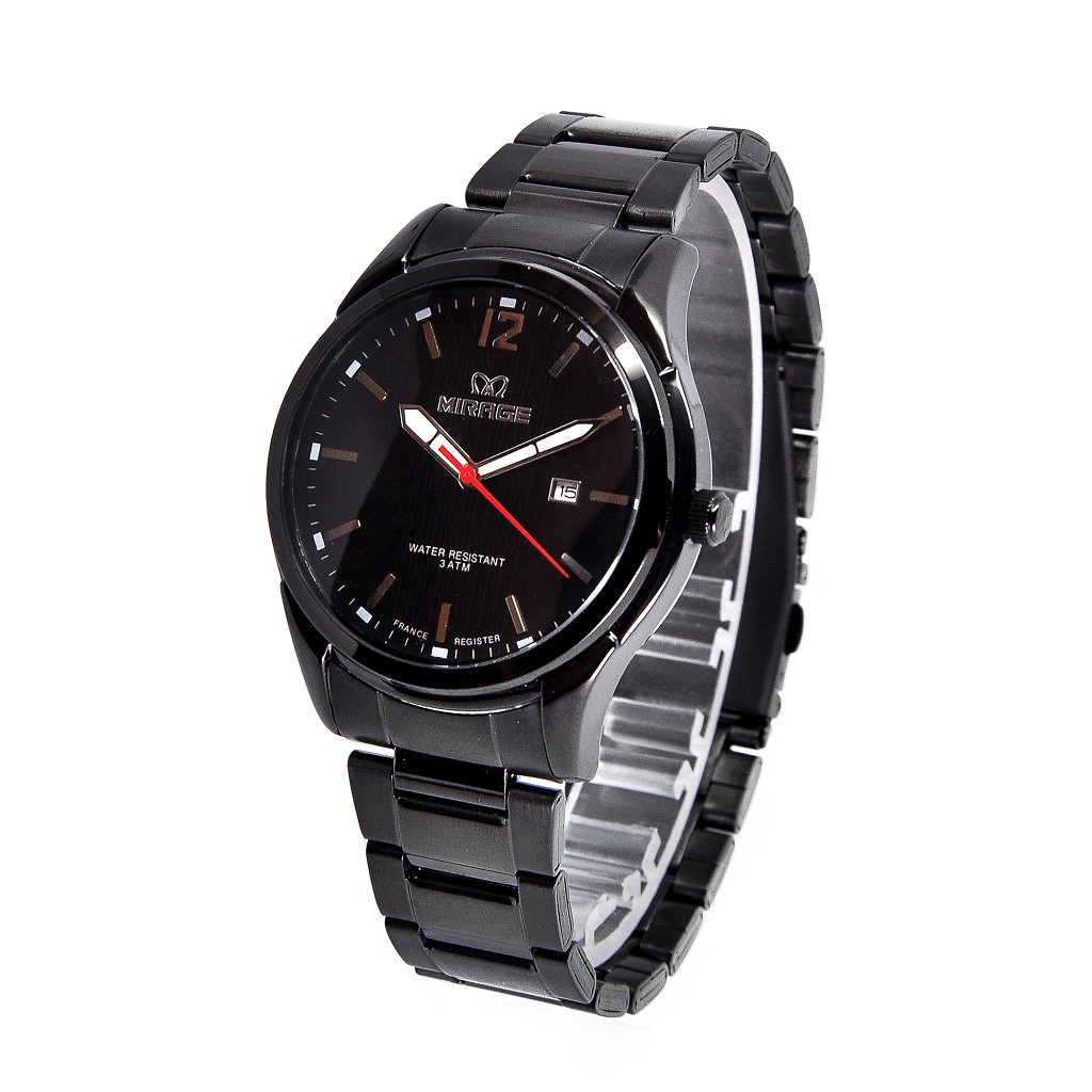 Hot Jam Tangan Mirage Pria Black 7570M pH Elegan