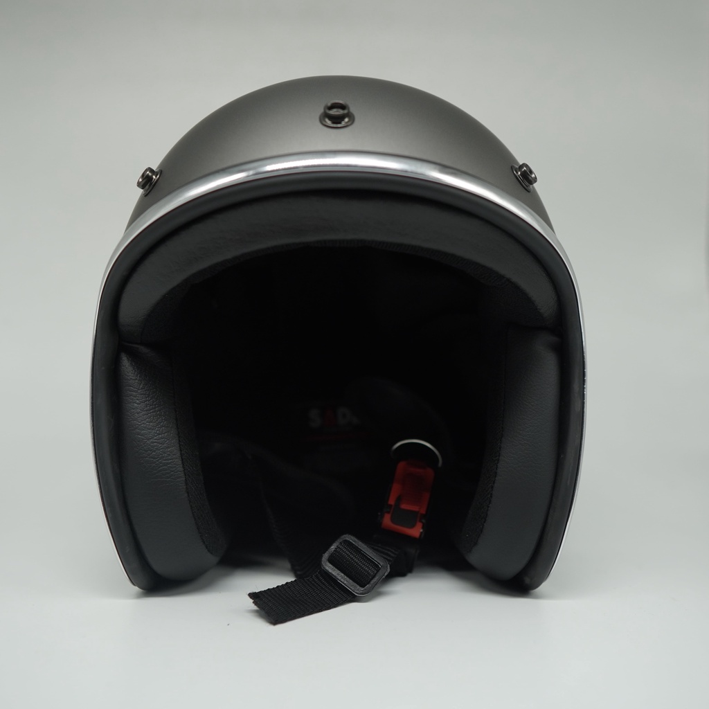 Helm Retro SADA Jitsu Grey Dof  ( Helm Classic / Helm Klasik / Helm Vespa / Helm Bogo )