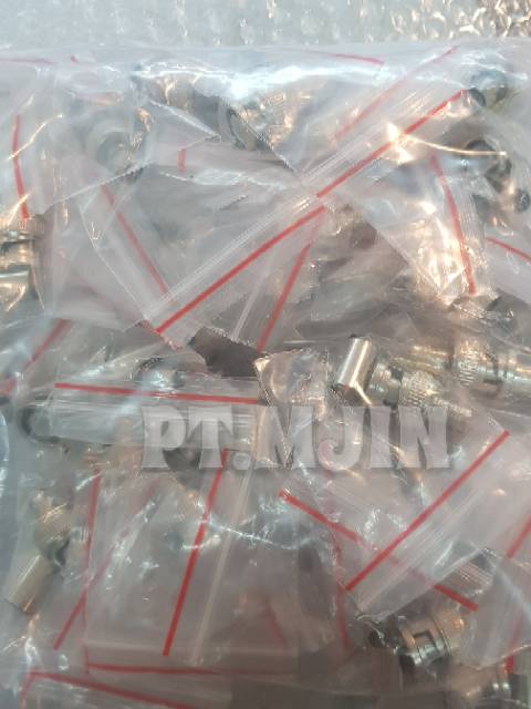 Konektor BNC Male Crimp Rg6 Type Zinc Standar Quality