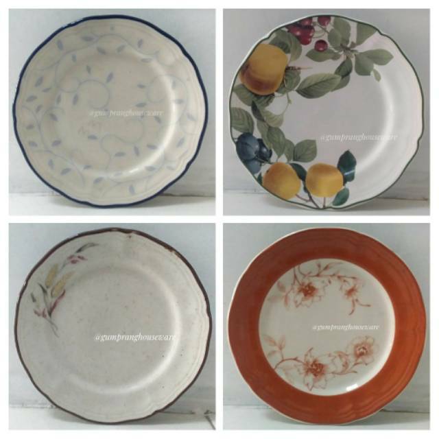 Piring salad Rim 21cm keramik motif cantik murah piring Piring salad Rim 21cm keramik motif cantik murah piring