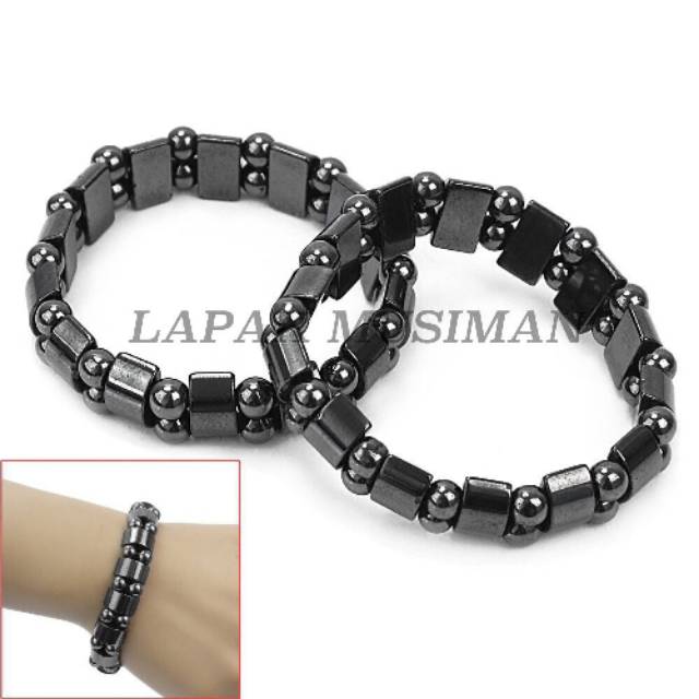 [Bayar di Tempat] GELANG BATU KESEHATAN BRACELET STONE MAGNETIC MAGNET ENERGY PRIA WANITA