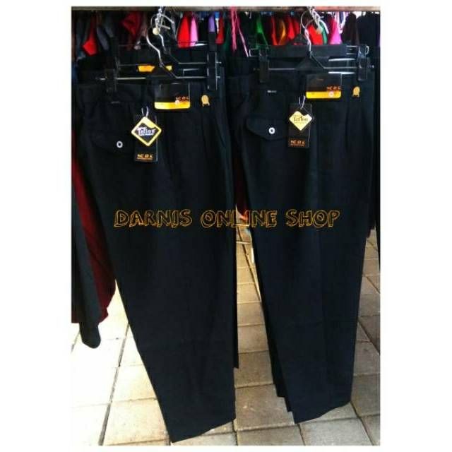 Celana Cardinal CDL Formal Hitam Tebal High Twist