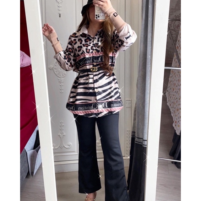 SETCEL DIO ( kemeja + kulot )-Combi tize