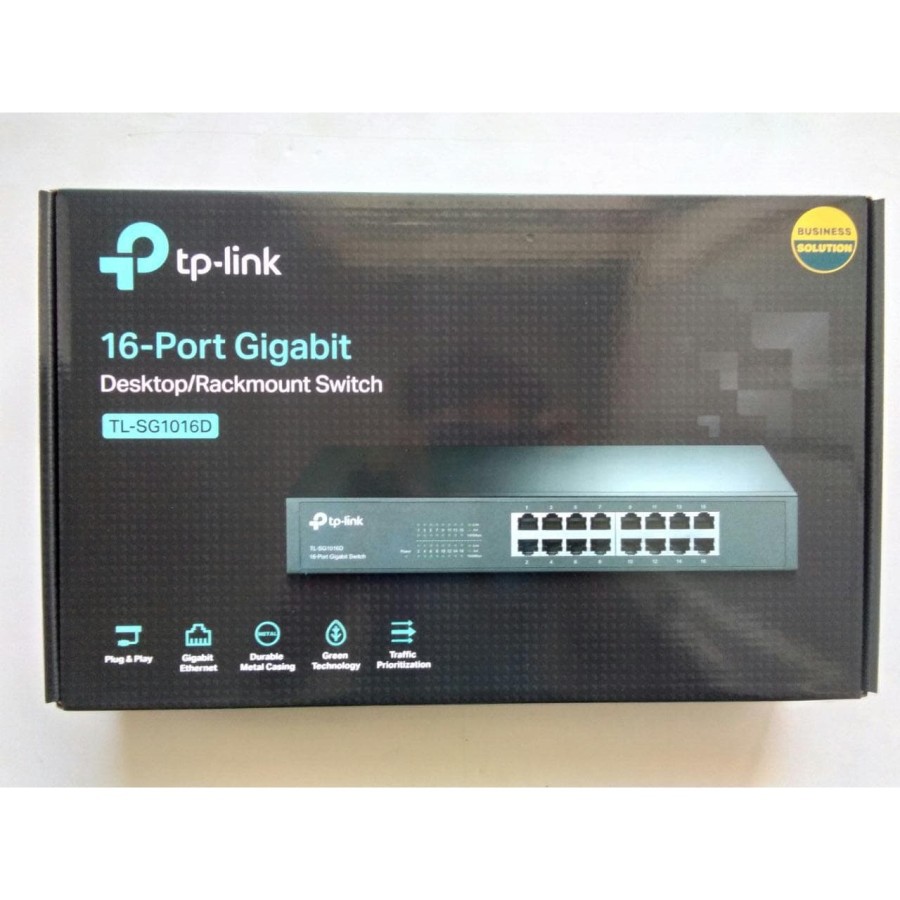 TPLINK SWITCH HUB 16 PORT GIGABIT SG1016 RACK MOUNTABLE