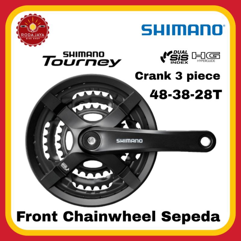 SHIMANO TOURNEY FC-TY501 Crank Sepeda 3 Speed Gear Tengah