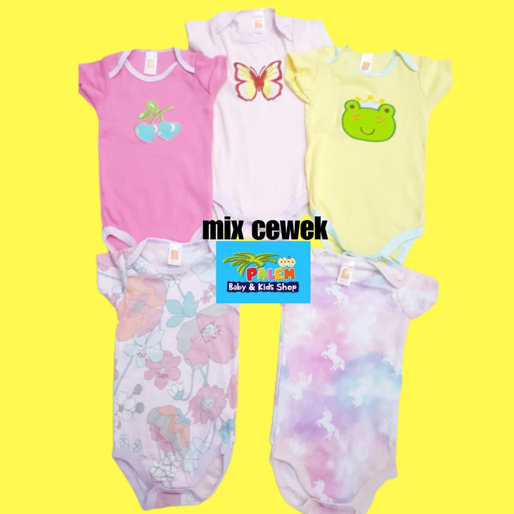 carterlove jumper 5in1 bodysuit baju kodok tangan pendek isi 5 termurah