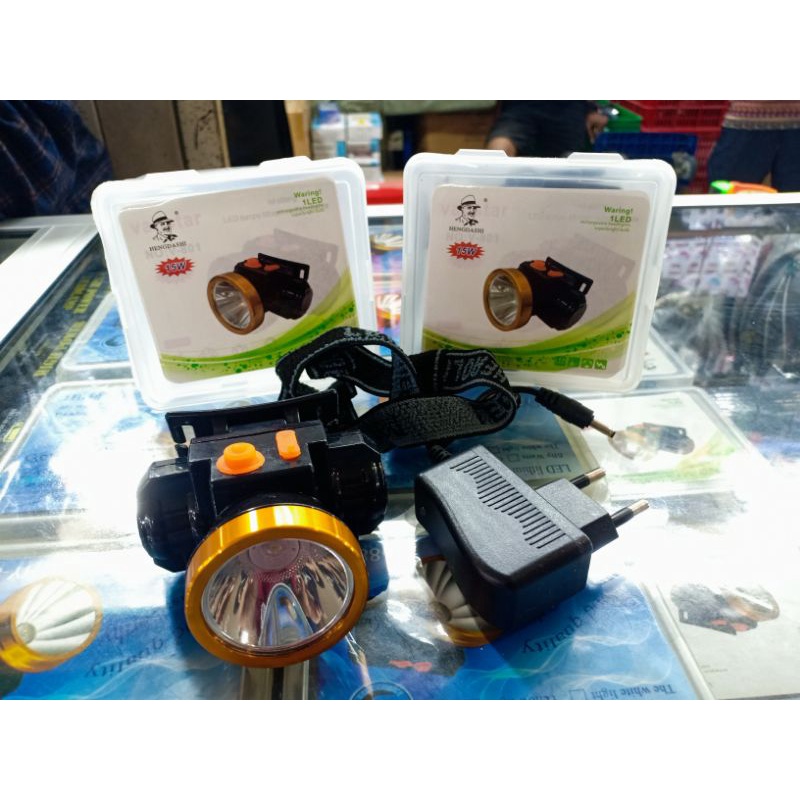 Headlamp head lamp lampu senter kepala super sepeda hiking baca cas charge 15 Watt