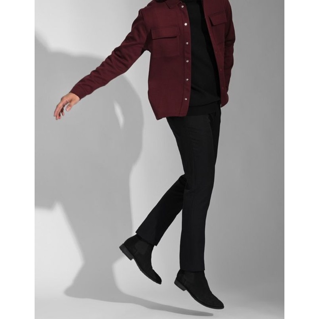 PREPP STUDIO Shacket Jacket Maroon (L)