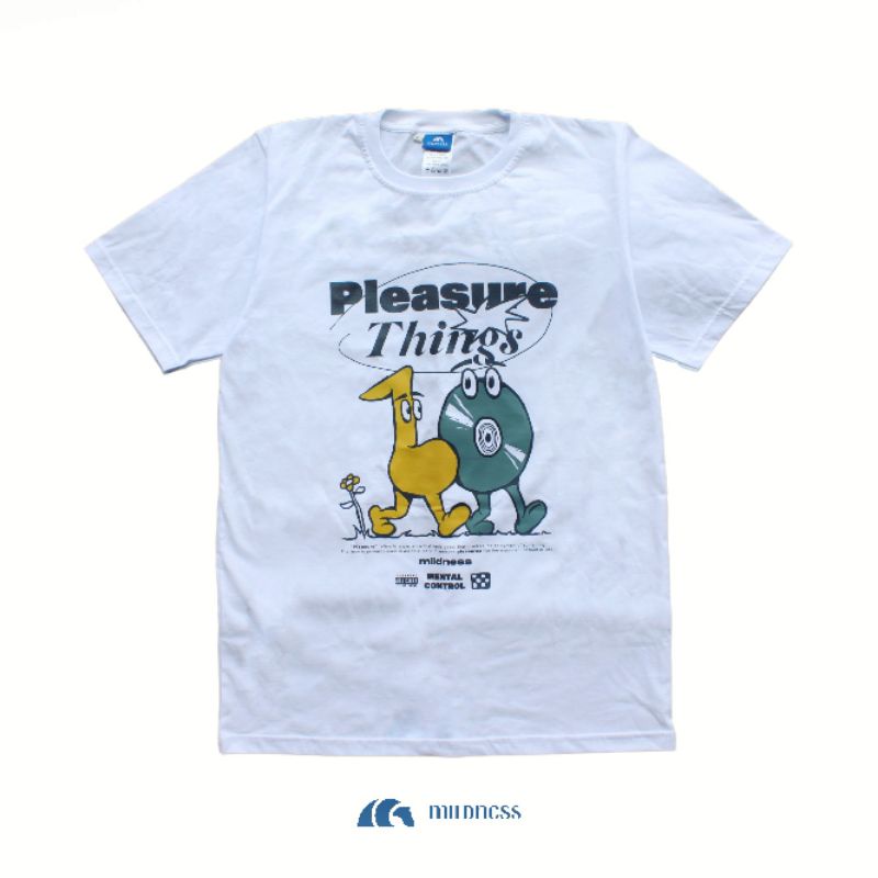 Mildness Tshirt Pleasure Things Putih Kaos Cotton 24s Tee Pria Wanita