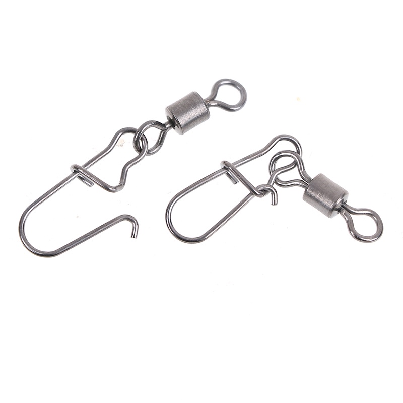 (LUCKID) 200pcs Kili-Kili Pancing rolling swivel Bahan stainless Steel