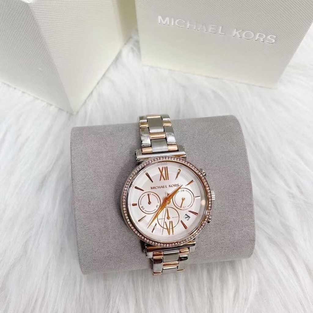 MK-6558 MICHAEL KORS/ JAM TANGAN CEWEK MICHAEL KORS MK-6558/INCLUDE BOX ORI/JAM TANGAN FASHION CEWEK/STRAP ALL STAINLESS STEEL