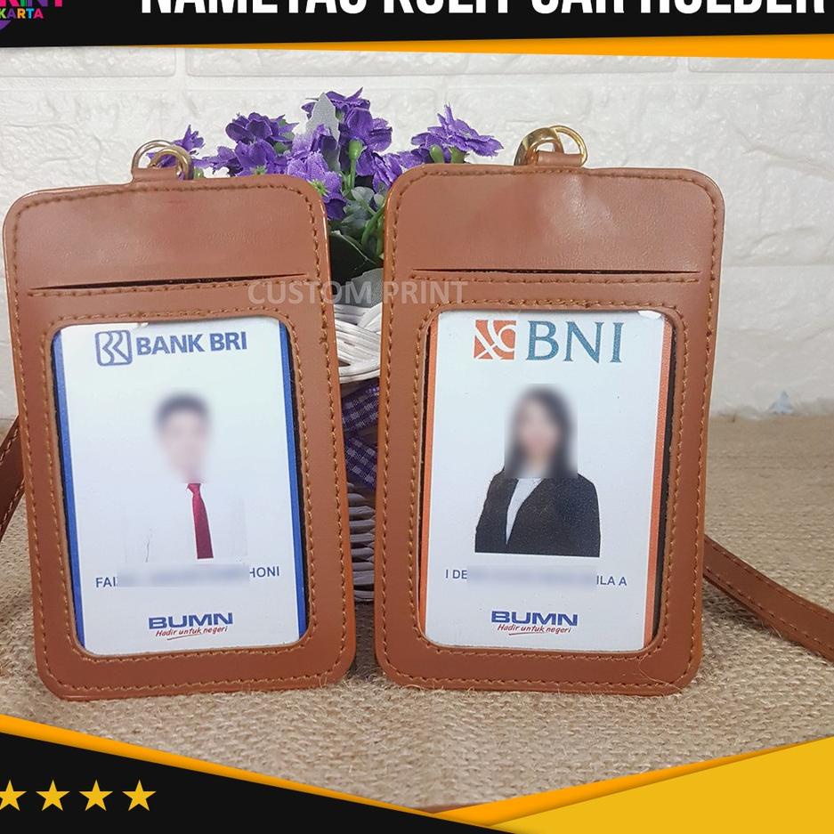 

✦IMPORT✦ Name Tag Kulit Card Holder ID Card Tali Gantungan kalung