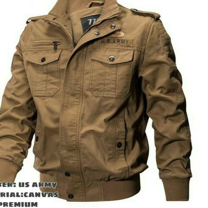 [COD]JAKET BOMBER US ARMY JAKET CANVAS PRIA JAKET BOMBER PRIA