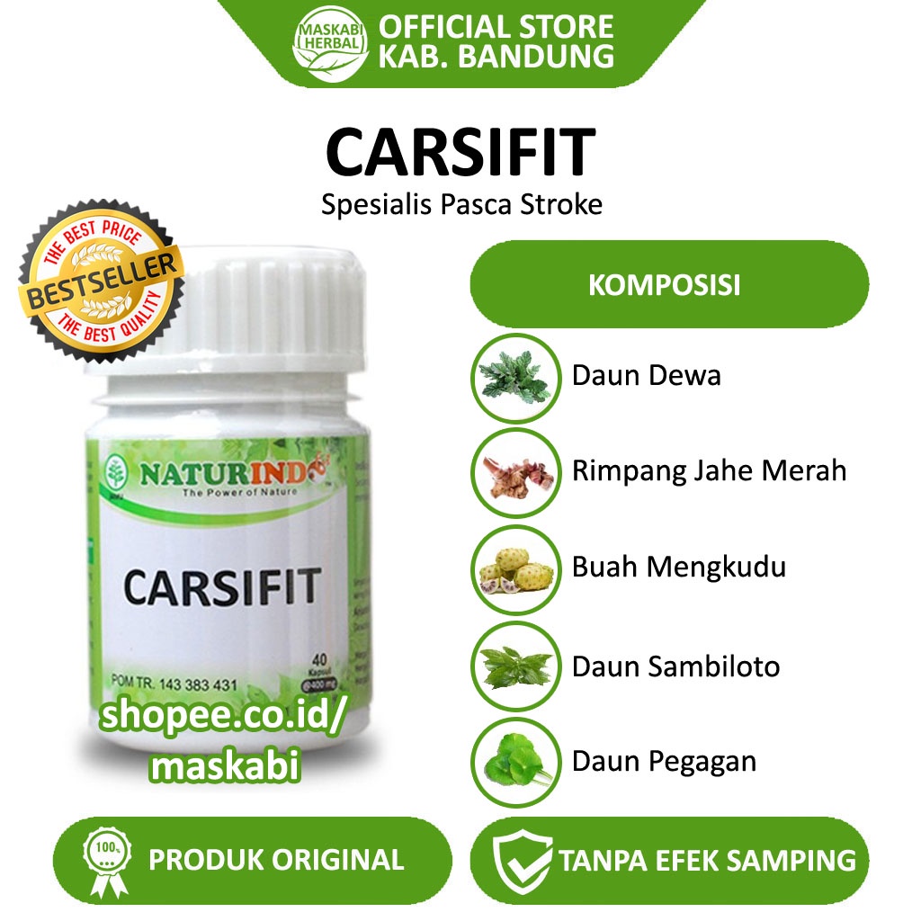 Carsifit Obat Herbal Pasca Setroke Strok Setruk Struk Melancarkan Peredaran Darah-4