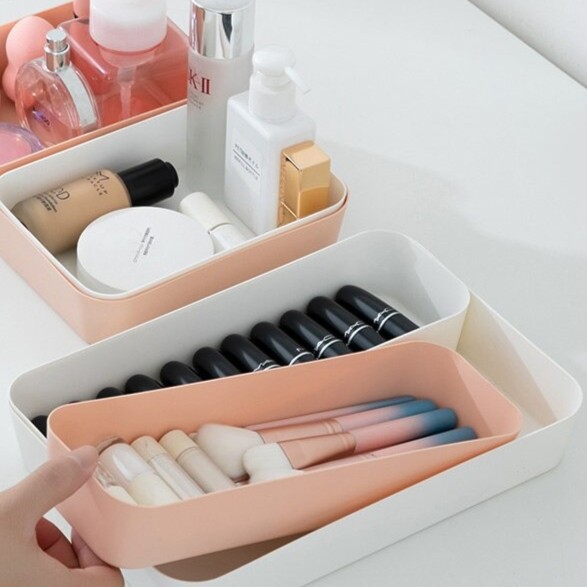 BNBS Kotak Pembatas Organizer Penyimpanan Makeup Divider Case Organize - Putih, L