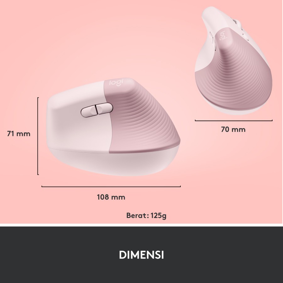 Logitech LIFT Mouse Ergonomic Vertical Wireless Bluetooth