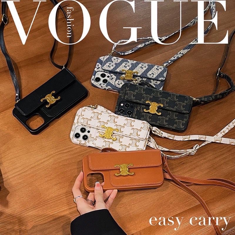 Case Card Wallet Hp Branded Cellinne Horizontal with Lanyard Sling Phone 14 Pro Max 13 Pro Max 12 Pro Max 11 13Pro 14Pro