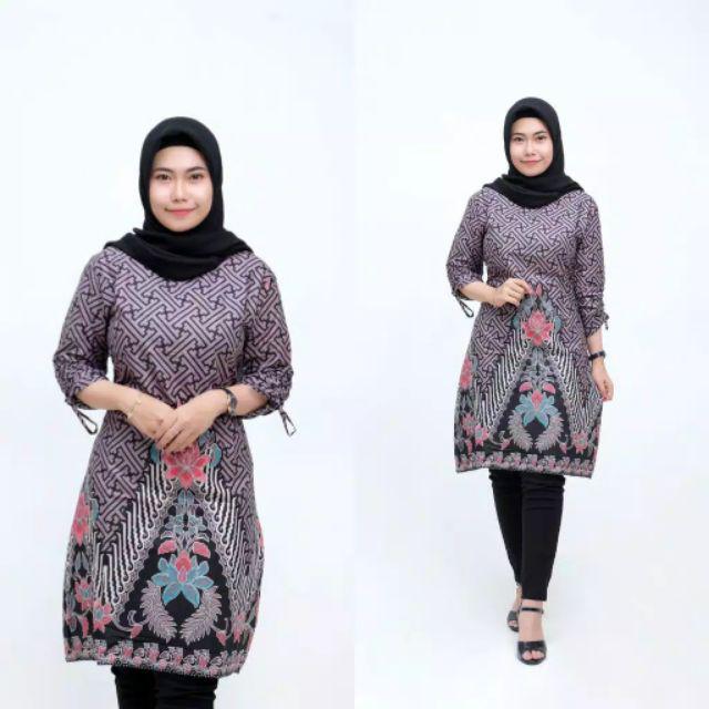 Kemeja Batik Pria Lengan Panjang Size M L Xl Xxl Bswart Batik Hrb026 Kenango Hem Panjang Padi