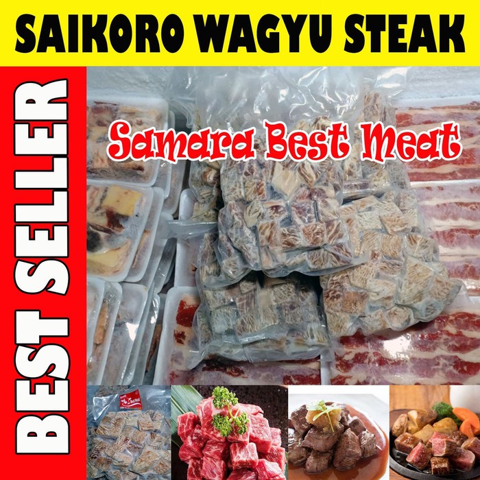 Saikoro Wagyu Steak Beef Daging Kotak Juicy Jepang Meltique TERMURAH
