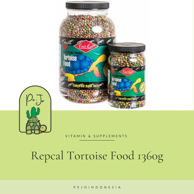 repcal tortoise repack 50g makanan kura kura sulcata pardalis istar