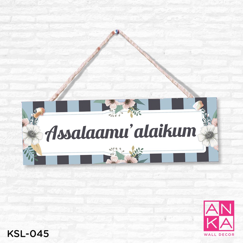 Anka Wall Decor Hiasan Dinding Rumah Shabby Chic Salam Welcome Laundry Toilet Bathroom 45 Shopee Indonesia