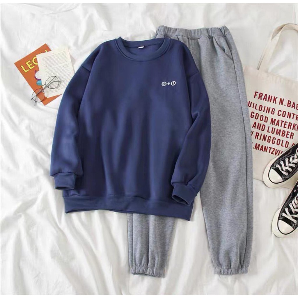 ALEXA SET SETELAN HOODIE OLAHRAGA WANITA KOREAN STYLE