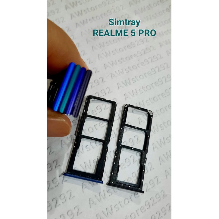 Slot Tempat Dudukan Kartu Simcard Sim card Lock Simtray Sim Tray Realme 5 Pro