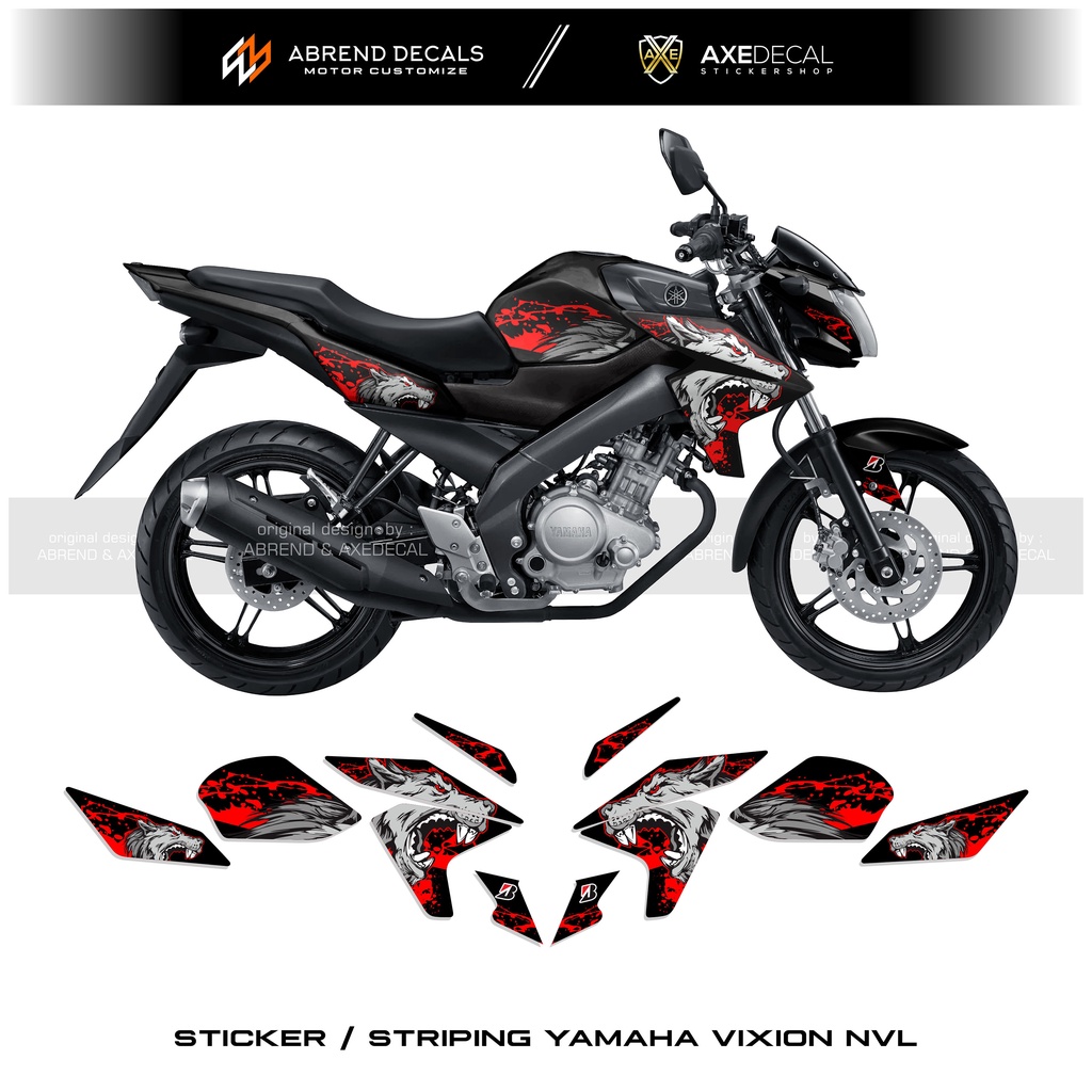 STRIPING VIXION NVL SERIGALA / YAMAHA / STIKER MOTOR VIXION BARU / STOCK DECALS