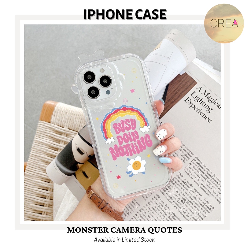 Casing iPhone / iPhone Case / Soft Case - Silikon Clear Bingkai Kamera Lucu Quotes Iphone 13 Pro Max
