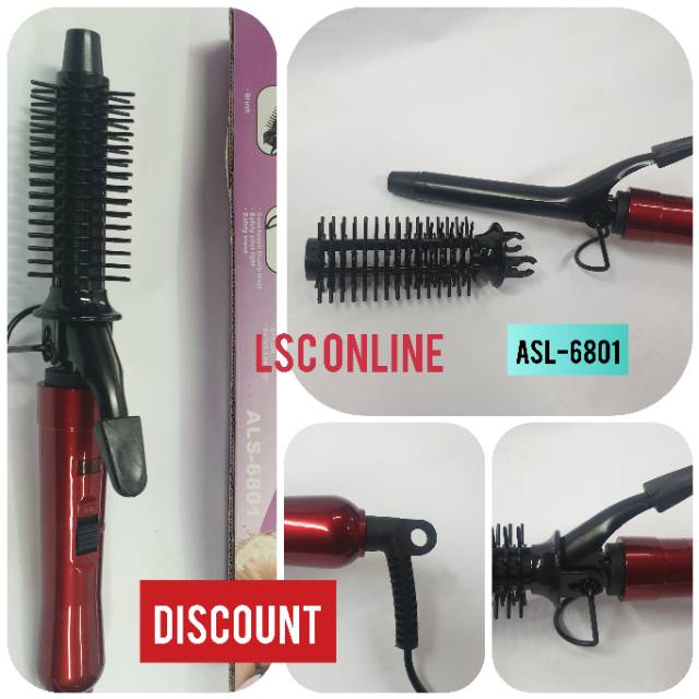 Alat Catok Rambut  Kriting Murah dan Catokan Sisir Keriting curler Suhu  Bagus ALS-6801