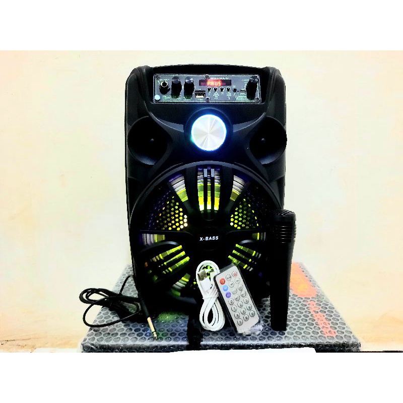 COD✅ SPEAKER BLUETOOTH FLECO 8'5 INCH FL-995C/D FREE MIC KAROKE + REMOTE +KABEL USB