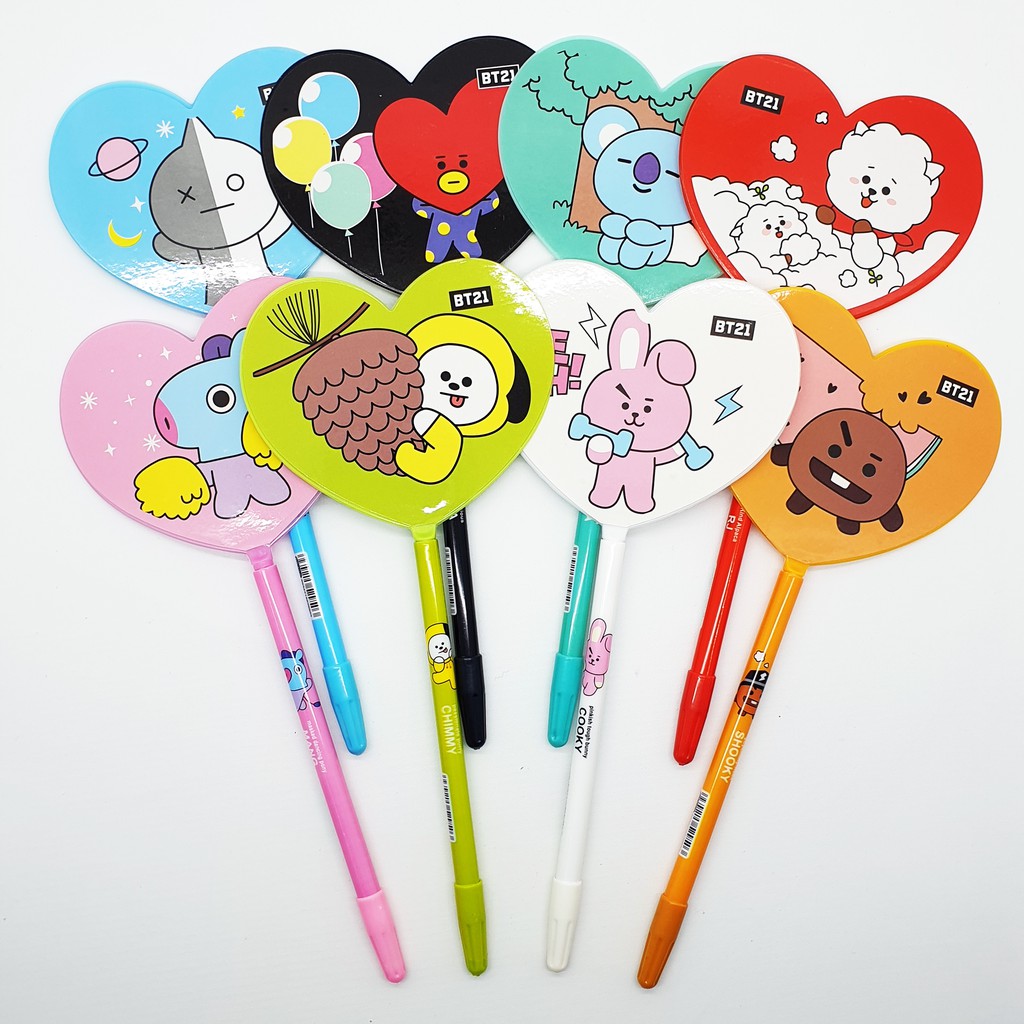 PULPEN GEL KIPAS BT21 BTS / PULPEN KIPAS MOTIF BT21 BTS