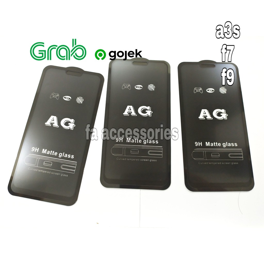 Tempered matte glass OPPO a3s f5 f7 F9 F9PRO anti glear tempered glass matte anti minyak