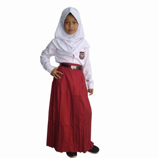 Setelan Baju Seragam SD Anak Perempuan Merah Putih Panjang | Shopee