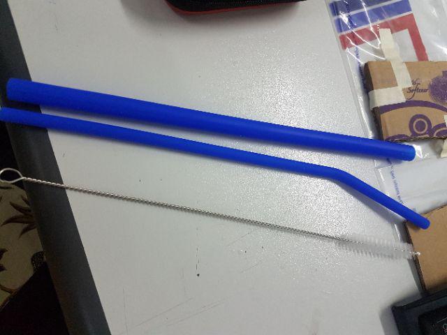 [bent 6mm] Silicone Straw Sedotan Silikon Pakai Ulang
