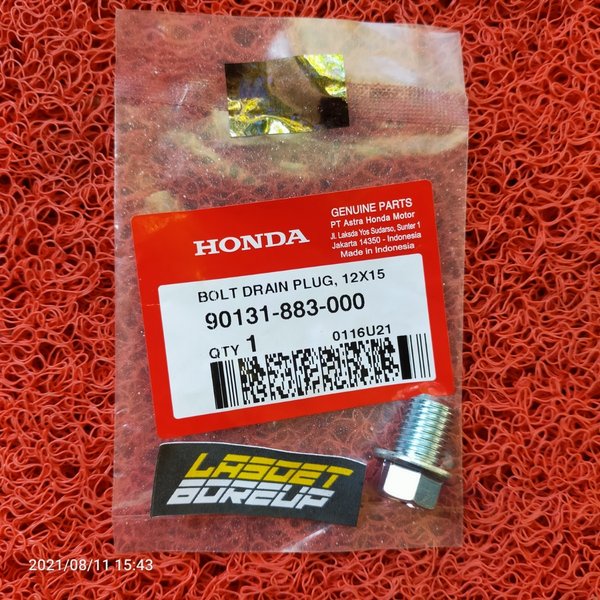 BOLT BAUT BUANG OLI DRAIN PLUG HONDA MEGAPRO MONO VERZA CB150R CBR SONIC 150 SUPRA GTR ORIGINAL AHM