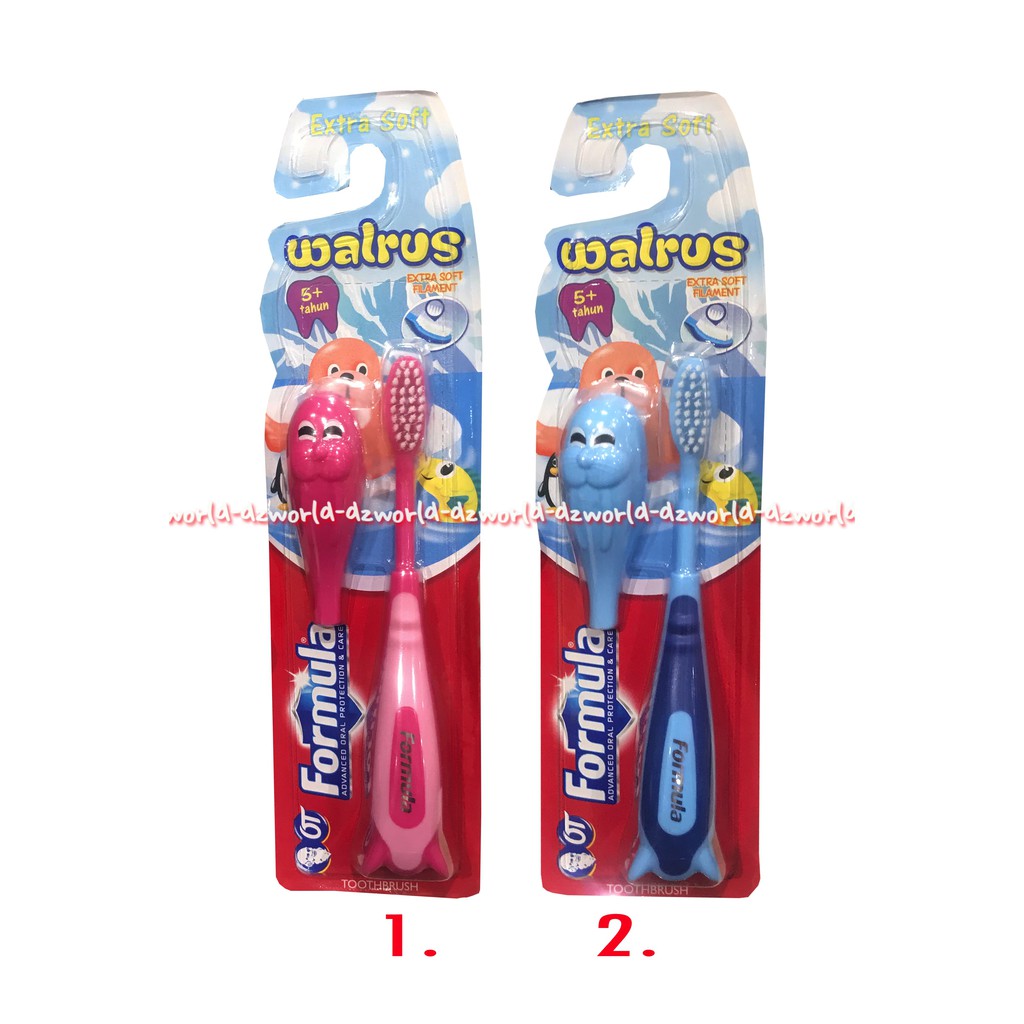 Formula Walrus Sikat Gigi Anak Dengan Tutup Sikat Gigi Junior Toothbrush For Kids Tooth Brush Sikatgigi Anak Anak Dengan Tutup