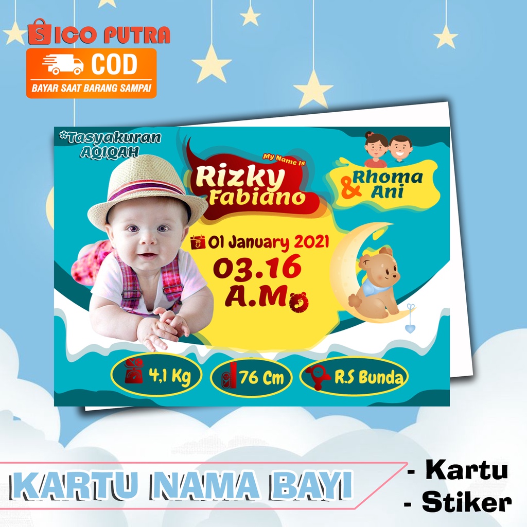 KARTU NAMA BAYI TASYAKURAN AQIQAH NEW DESAIN