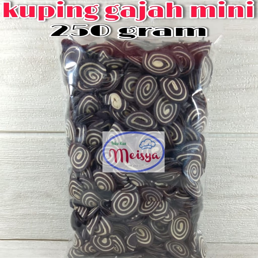 

Keripik Kuping Gajah Mini Rasa Coklat 250 Gr