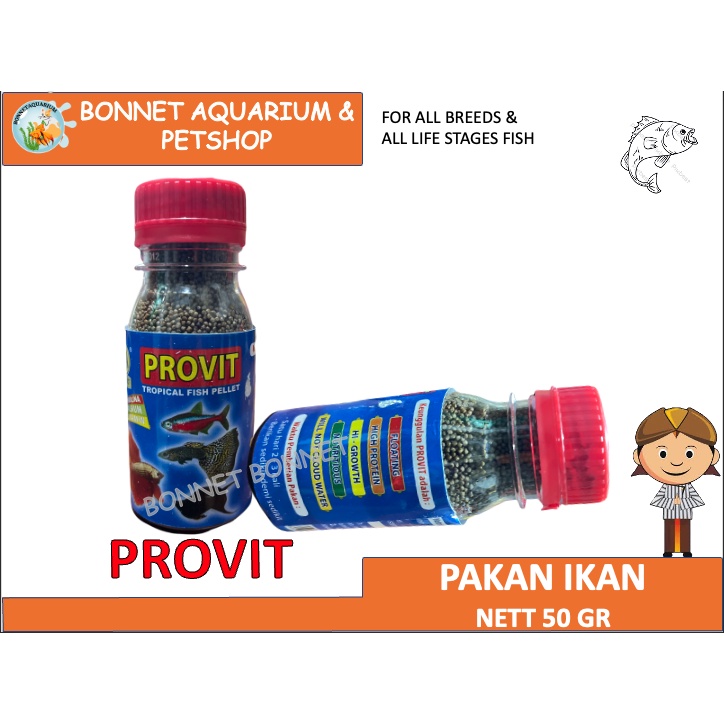PELLET PROVIT UNTUK PAKAN IKAN TROPICAL KECIL