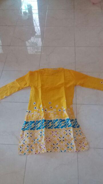 Baju Tunik Batik Fashion Atasan Tunik Cewek Kantor Outer Solo Td 002