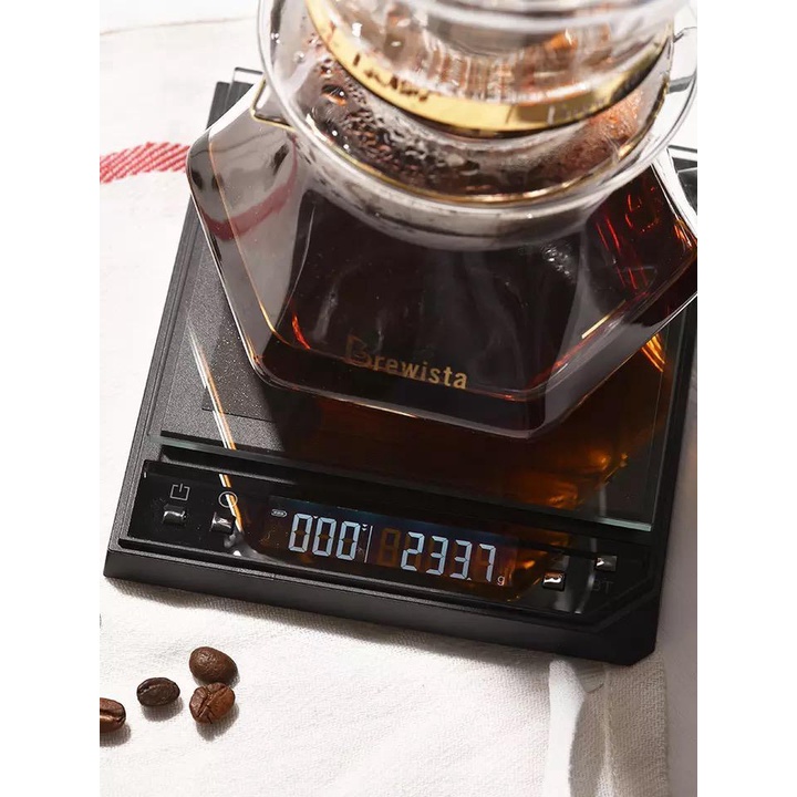 brewista x series scale classic black and white color USB type C rechargeable / timbangan kopi V60 premium digital coffee scale brewista