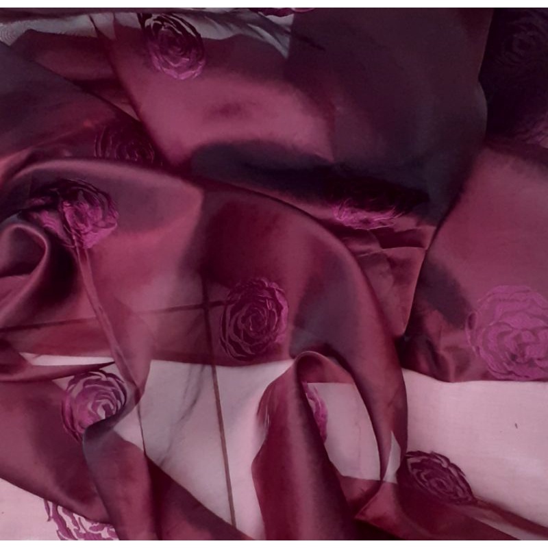 Kain Sutra Organza Bordir Kain Sutra Asli