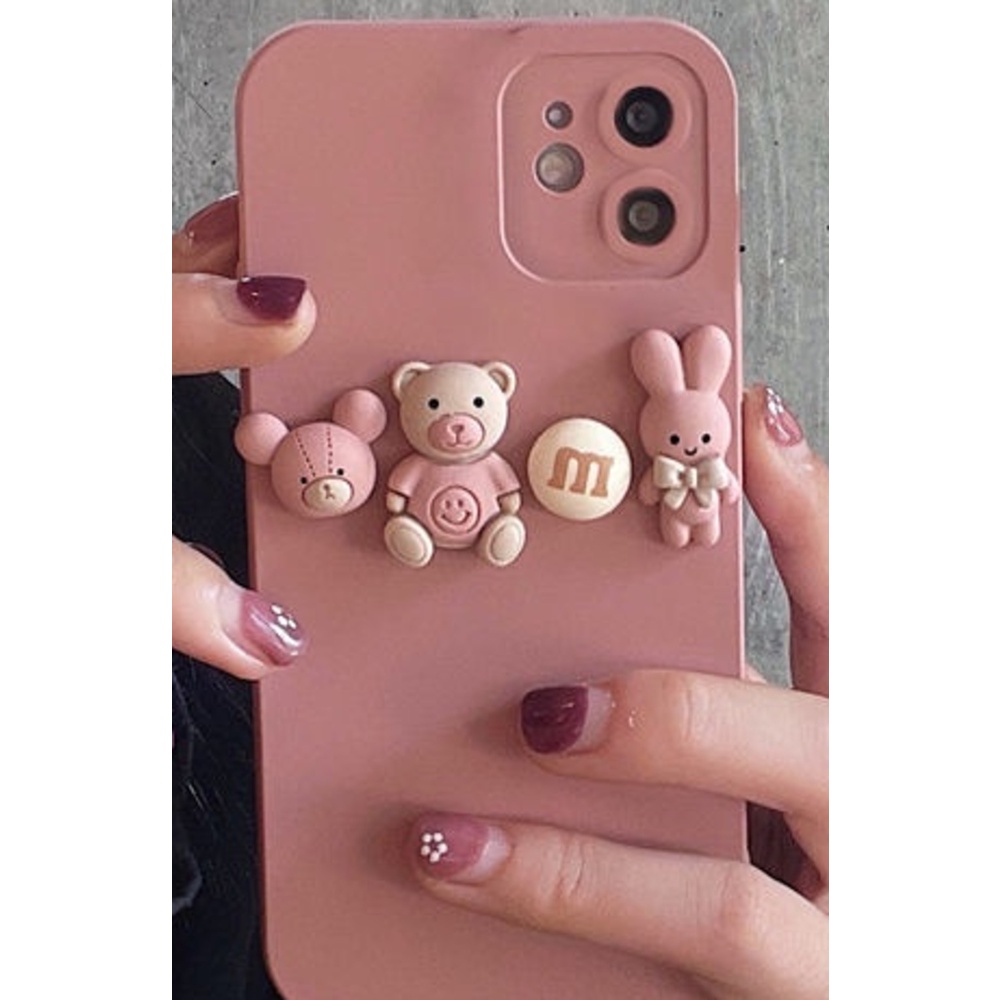 Case Handphone Desain Boneka Kelinci / Beruang Kecil Untuk iPhone 12 13 11 Pro Max X Xs Max Xr 5589