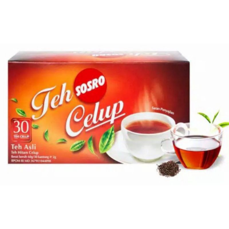 

Teh Sosro Celup Black Tea/Teh Hitam(Isi 30 Kantong)