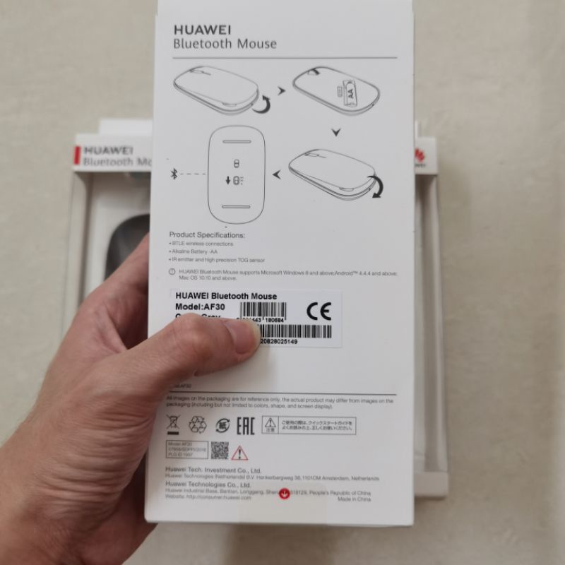 Huawei Bluetooh Mouse Wireless Original AF30 Gray Abu