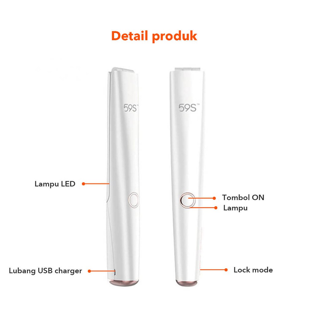 59S UVC LED Sterilizing Wand Sterilizer Stik Portable Pembunuh Virus Kuman Bakteri