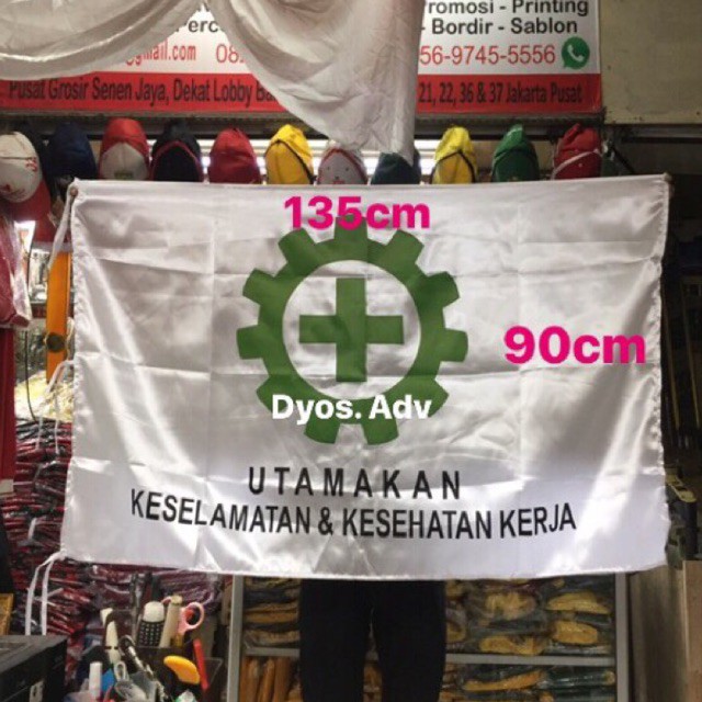 bendera k3 standar depnaker 90x135 (premium)