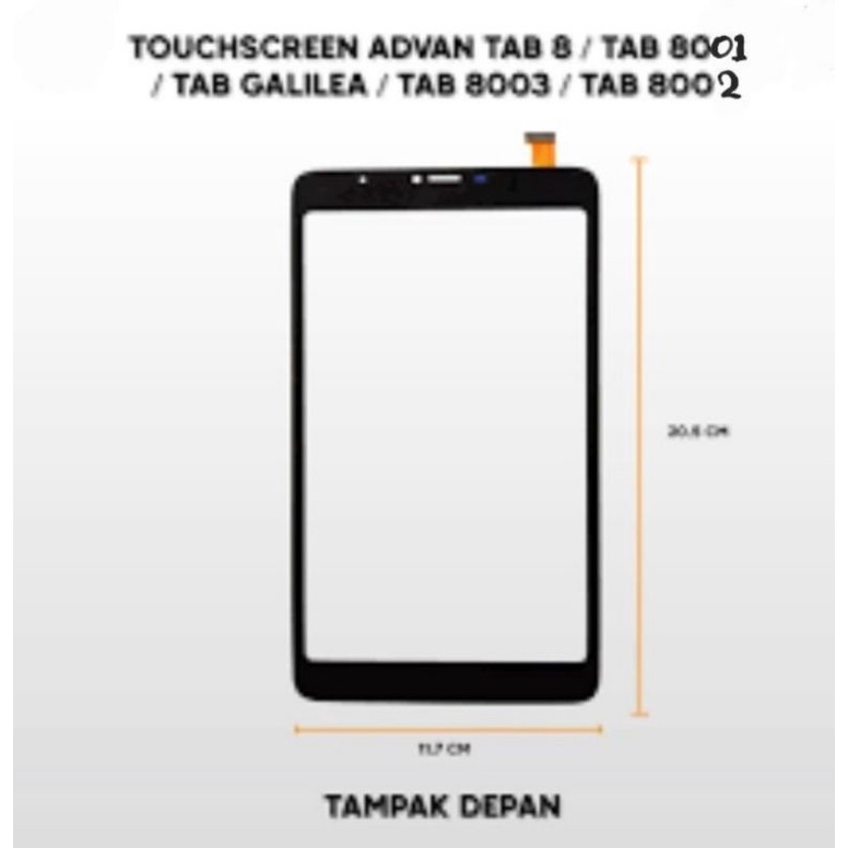 touchscreen ts tc tp advan tab 8001 8002 8003 new original